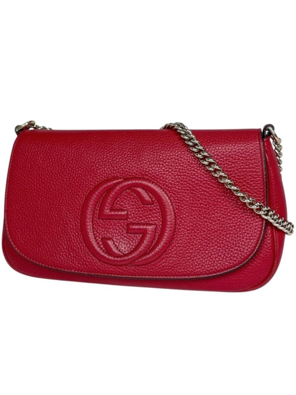 Gucci Shoulder Bag Soho Leather Red